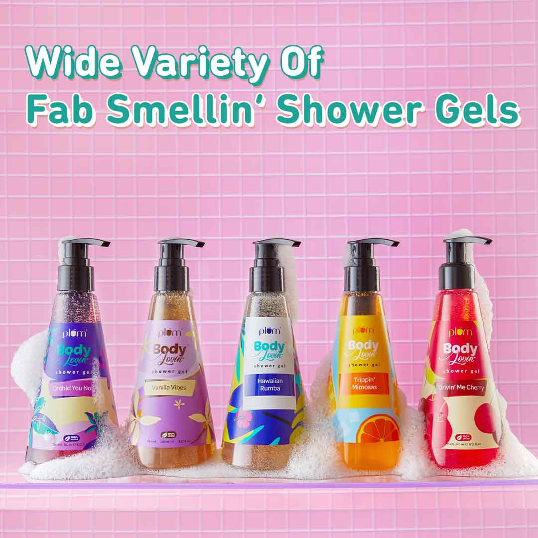 Plum Hawaiian Rumba Shower Gel by Plum BodyLovin' | SLS-Free | Hydrating Formula | Fresh Beachy Fragrance | Aloe-Infused Body Wash, 240ml Buy at Indicrest Image 9