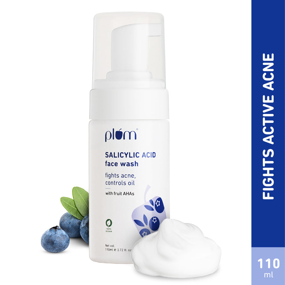Plum 1% Encapsulated Salicylic Acid Foaming Face Wash for Acne | Fights Acne | Controls Oil | Smoothens Skin, 110ml Buy at Indicrest Image 11