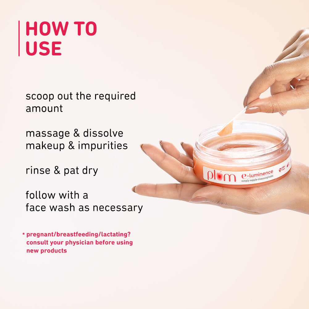 Plum E-Luminence Simply Supple Cleansing Balm For Normal, Dry Skin | Melts Makeup | Gentle, Non-Drying Makeup Remover, 90g Buy at Indicrest Image 4
