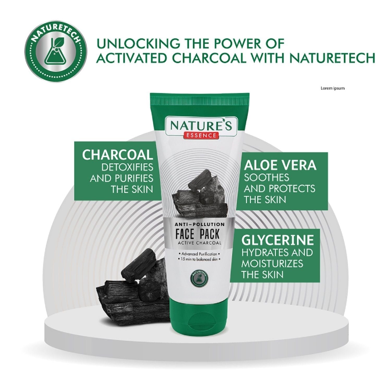 Nature's Essence Active Charcoal Anti Pollution Face Pack, 50g Buy at Indicrest Image 5