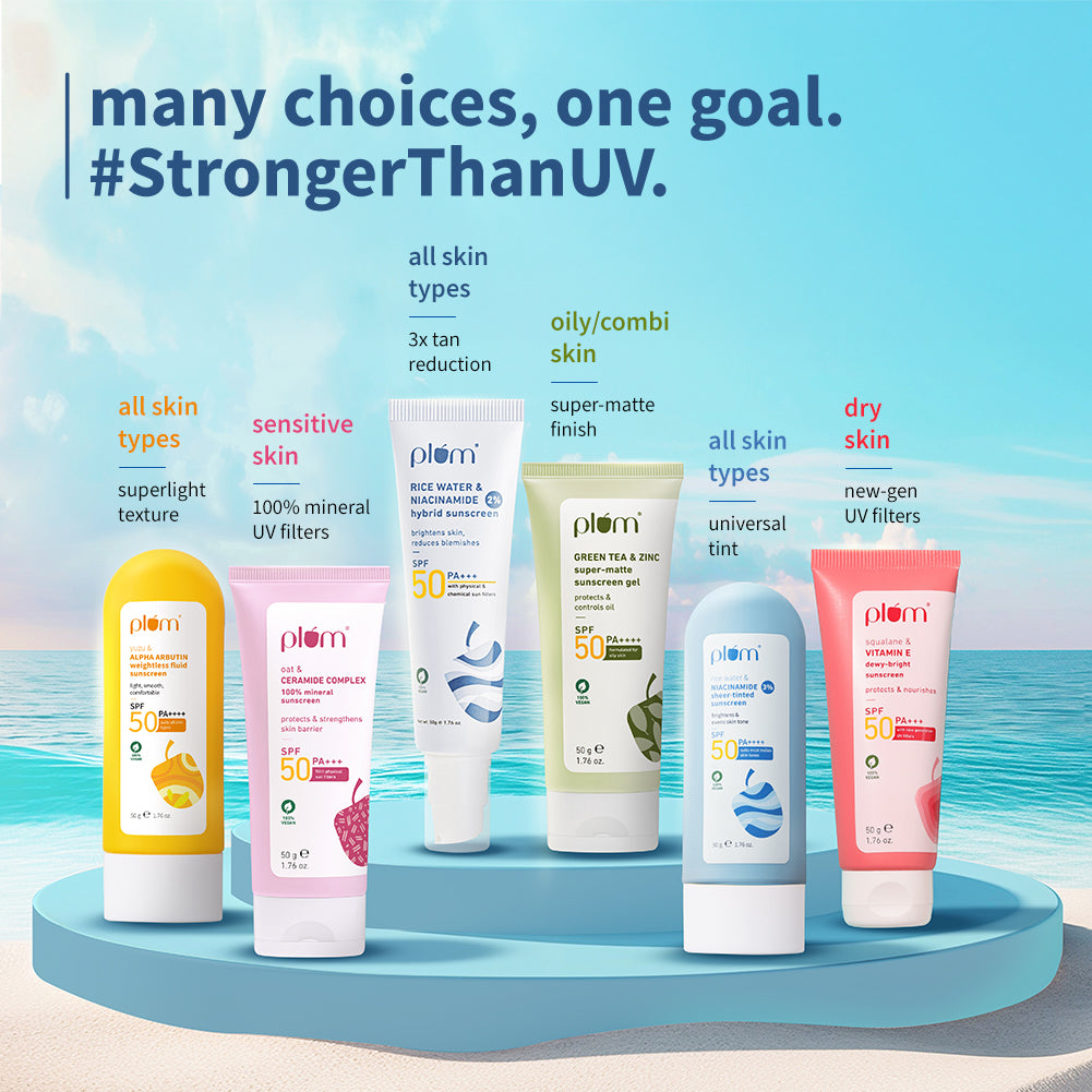 Plum Squalane & Vitamin E SPF 50 PA+++ Dewy-Bright Sunscreen | Safe, New Gen UV Filters | No White Cast, 50g Buy at Indicrest Image 11