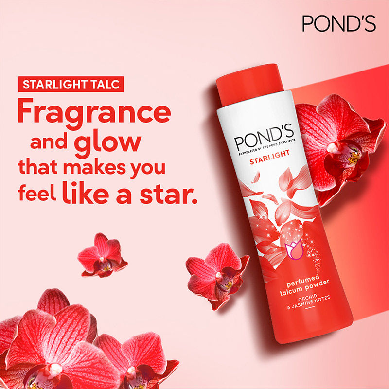 Pond’s Starlight Perfumed Talc Powder Orchid & Jasmin Notes, 100g Buy at Indicrest Image 3