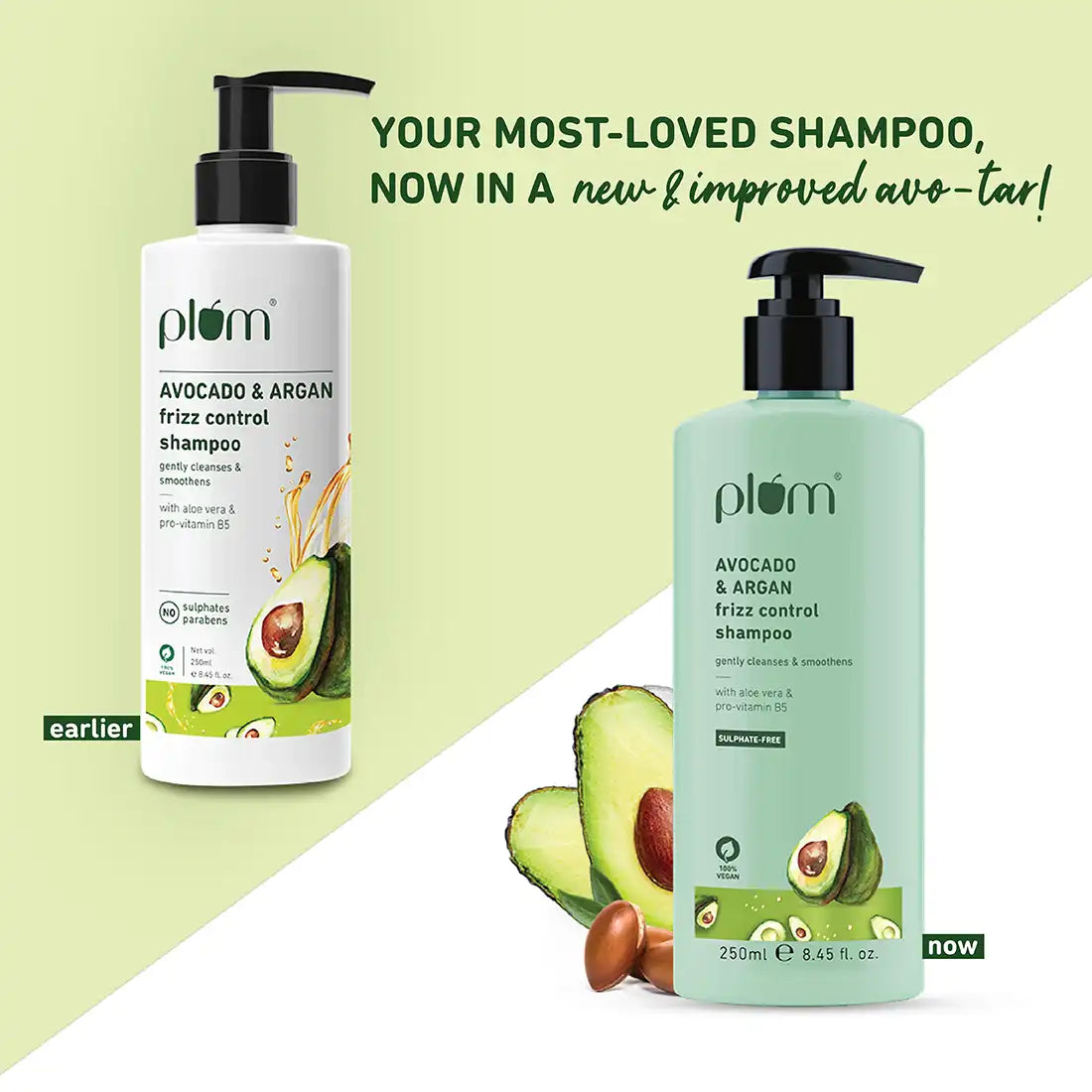 Plum Avocado & Argan Frizz Control Shampoo | Reduces Frizz | Conditions Strands, 250ml Buy at Indicrest Image 8