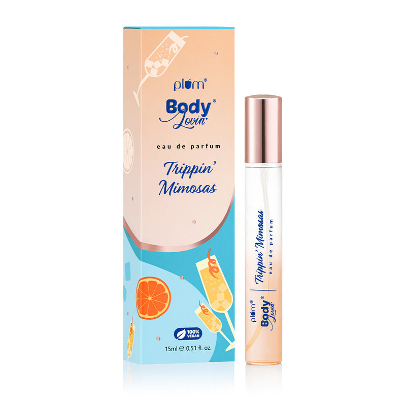 Plum Trippin Mimosas Eau De Parfum (Perfume) by Plum BodyLovin' | Long Lasting | Travel-Friendly | Citrusy Fragrance | Luxury Perfume, 15ml Buy at Indicrest