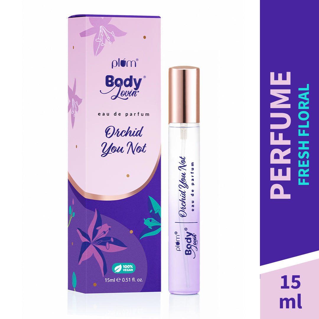 Plum Orchid-You-Not Eau De Parfum by Plum BodyLovin' | Long Lasting | Travel-Friendly | Fresh Floral Fragrance | Luxury Perfume, 15ml Buy at Indicrest Image 2