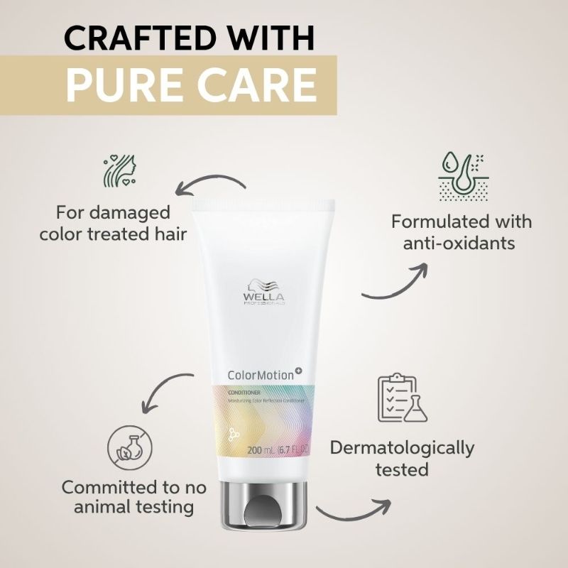 Wella Professionals ColorMotion+ Moisturizing Color Reflection Conditioner, 200ml Buy at Indicrest Image 3