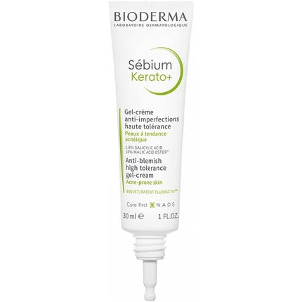 Bioderma Sebium Kerato+ Anti-Imperfections Gel-Cream, 30ml for Acne-Prone Skin