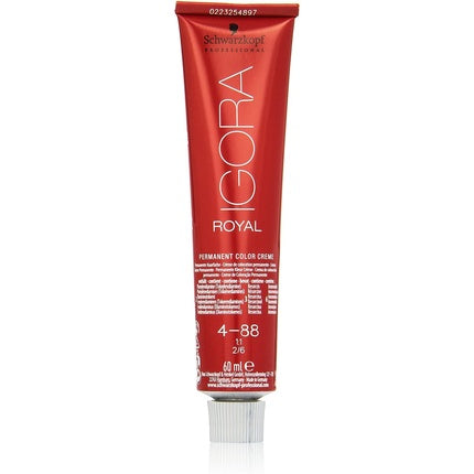 Schwarzkopf Professional Igora Royal 4-88 Medium Brown Red Extra Permanent Hair Color Creme, 60ml