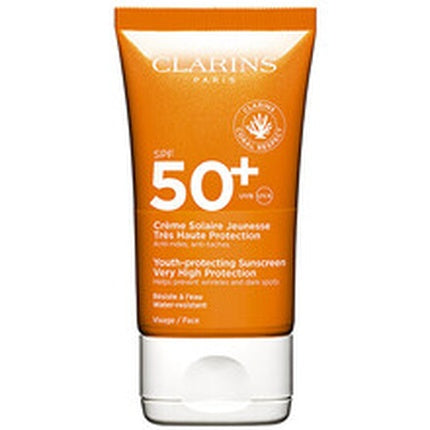 Clarins Youth Protection Sunscreen Cream SPF 50, 50ml | High Protection Face Sunscreen for Daily UV Defense