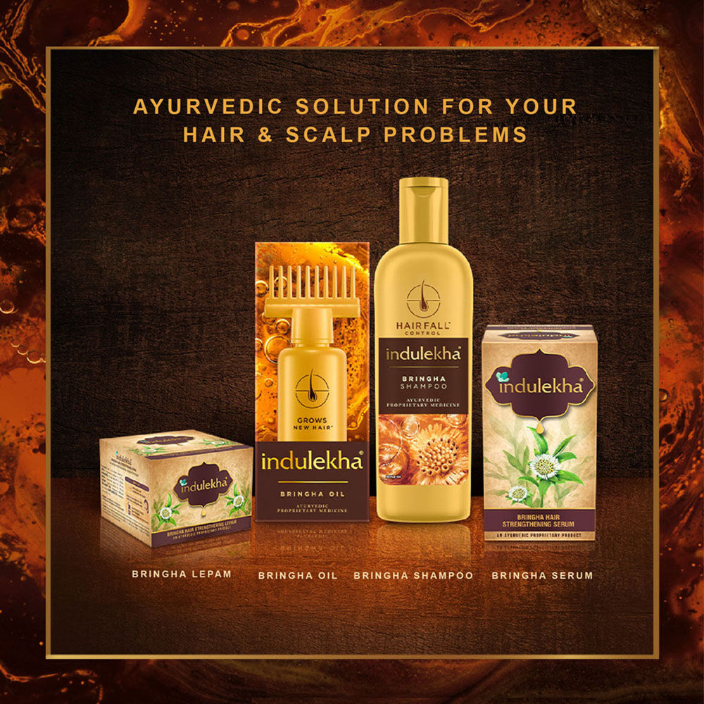 Indulekha Bringha Ayurvedic Hair Oil for Hair Fall Control with Amla & Coconut Oil, 100ml Buy at Indicrest Image 7