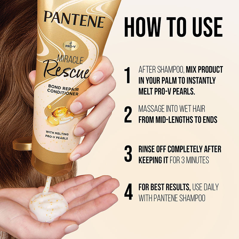 Pantene Bond Repair Conditioner - Melting Prov V Pearls, 180ml Buy at Indicrest Image 9