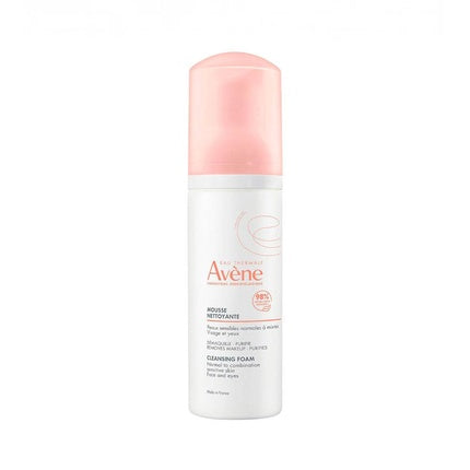 Avène Cleansing Foam Makeup Remover, 150ml Gentle Foaming Cleanser for Normal to Combination Sensitive Skin