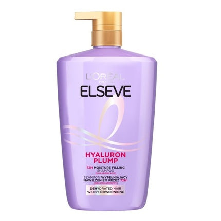 L'Oreal Paris Elseve Hyaluron Plump Moisturizing Shampoo, 1000ml for Dehydrated Hair