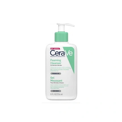 CeraVe Foaming Cleanser, 236ml Cleansing Foaming Gel for Normal to Oily Skin