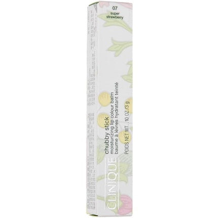 Clinique Chubby Stick Moisturising Lip Colour Balm 07 Super Strawberry - Hydrating Tinted Lip Balm