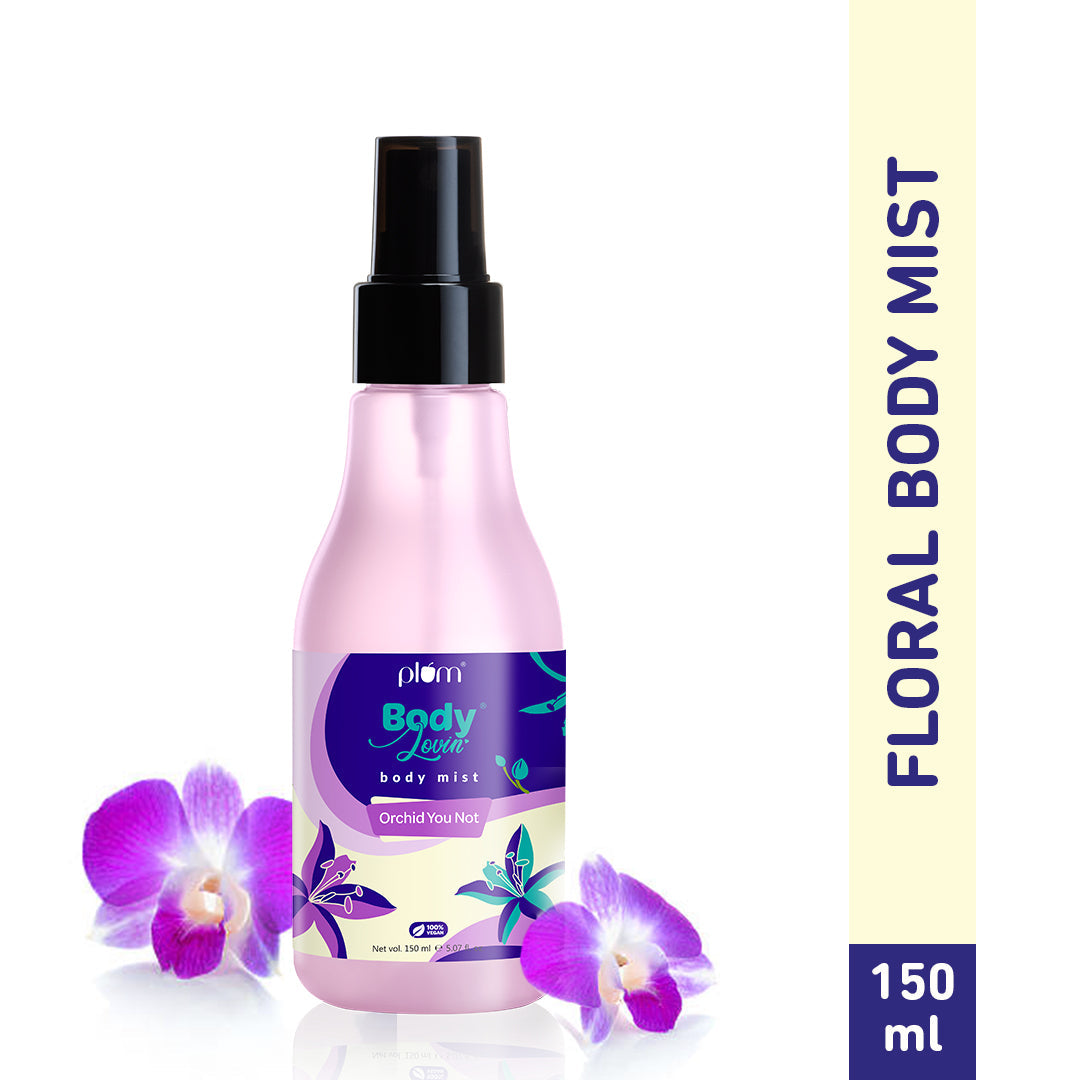Plum Orchid-You-Not Body Mist by Plum BodyLovin' | Long Lasting | Travel-Friendly | Fresh Floral Fragrance | Perfume Body Spray, 150ml Buy at Indicrest Image 2