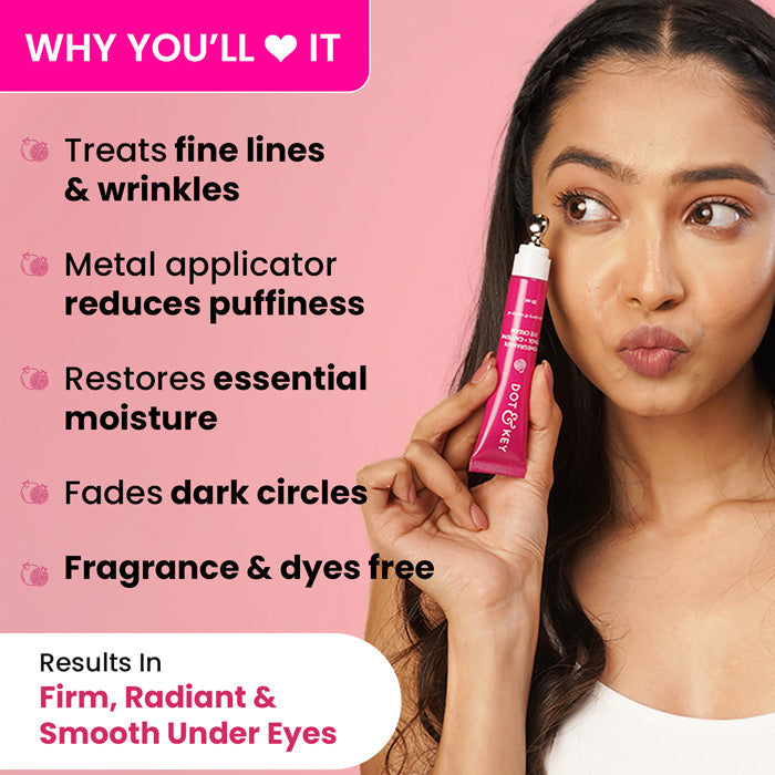 Dot & Key Pomegranate + Retinol Eye Cream for Dark Circles, 20ml Buy at Indicrest Image 3