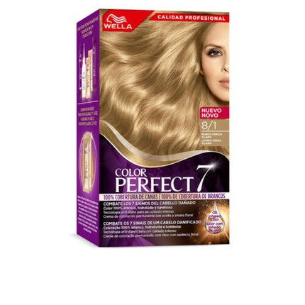 Wella Color Perfect 8/1 Light Ash Blonde Permanent Hair Colour | 100% Grey Coverage