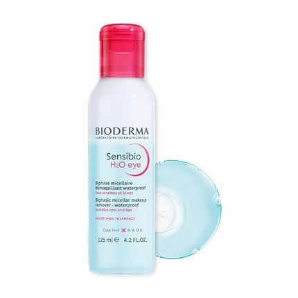 Bioderma Sensibio H2O Eye Biphasic Micellar Makeup Remover, 125ml – Gentle Waterproof Eye & Lip Makeup Remover
