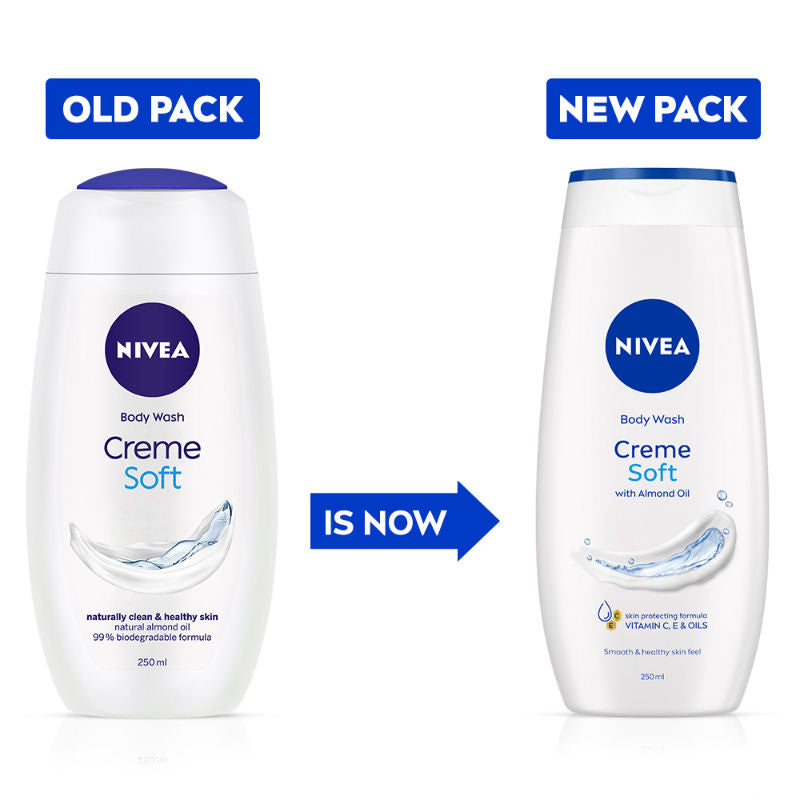 Nivea Body Wash- Creme Soft Naturally Clean & Healthy Skin Natural Almond Oil, 250ml Buy at Indicrest Image 3