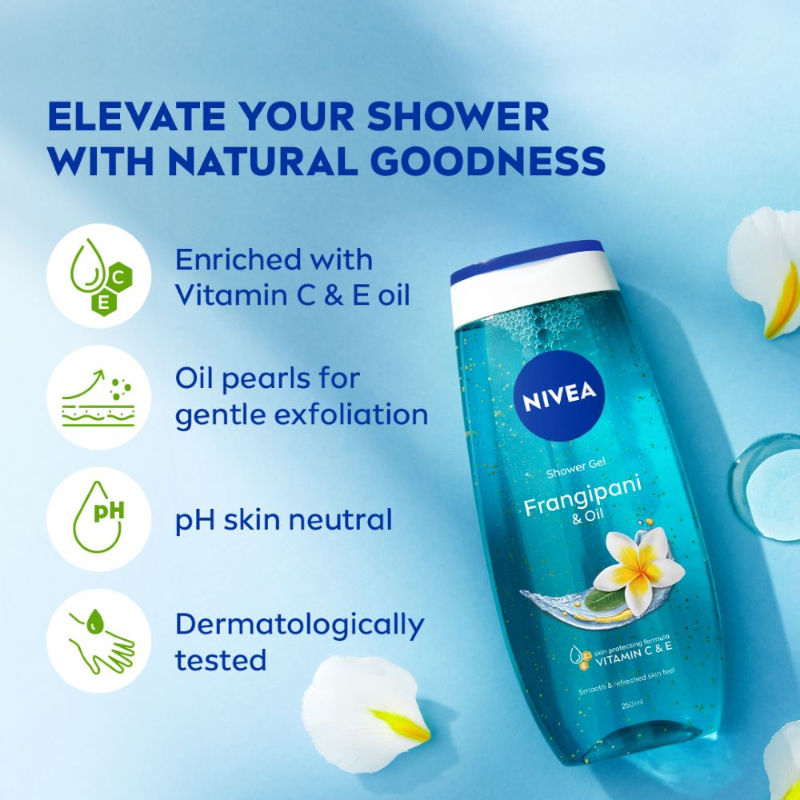 Nivea Frangipani & care oil Body wash for long-lasting freshness, 500ml Buy at Indicrest Image 7