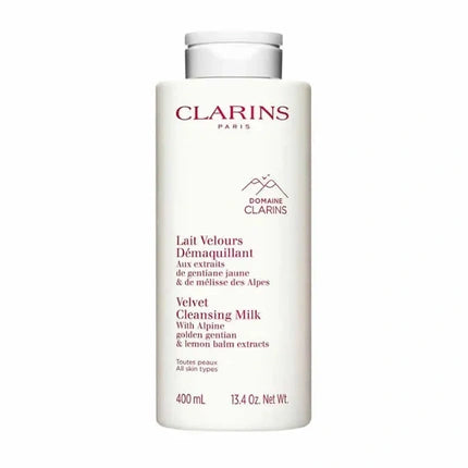 Clarins Velvet Cleansing Milk, 400ml Gentle Makeup Remover & Face Cleanser for Normal to Dry Skin
