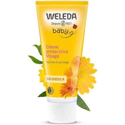 Weleda Baby Calendula Protective Face Cream, 50ml – Gentle Moisturising Face Cream for Delicate Baby Skin