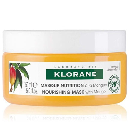 Klorane Nourishing Mask with Mango Butter for Dry & Damaged Hair, 150ml - Deep Nourishing Hair Mask