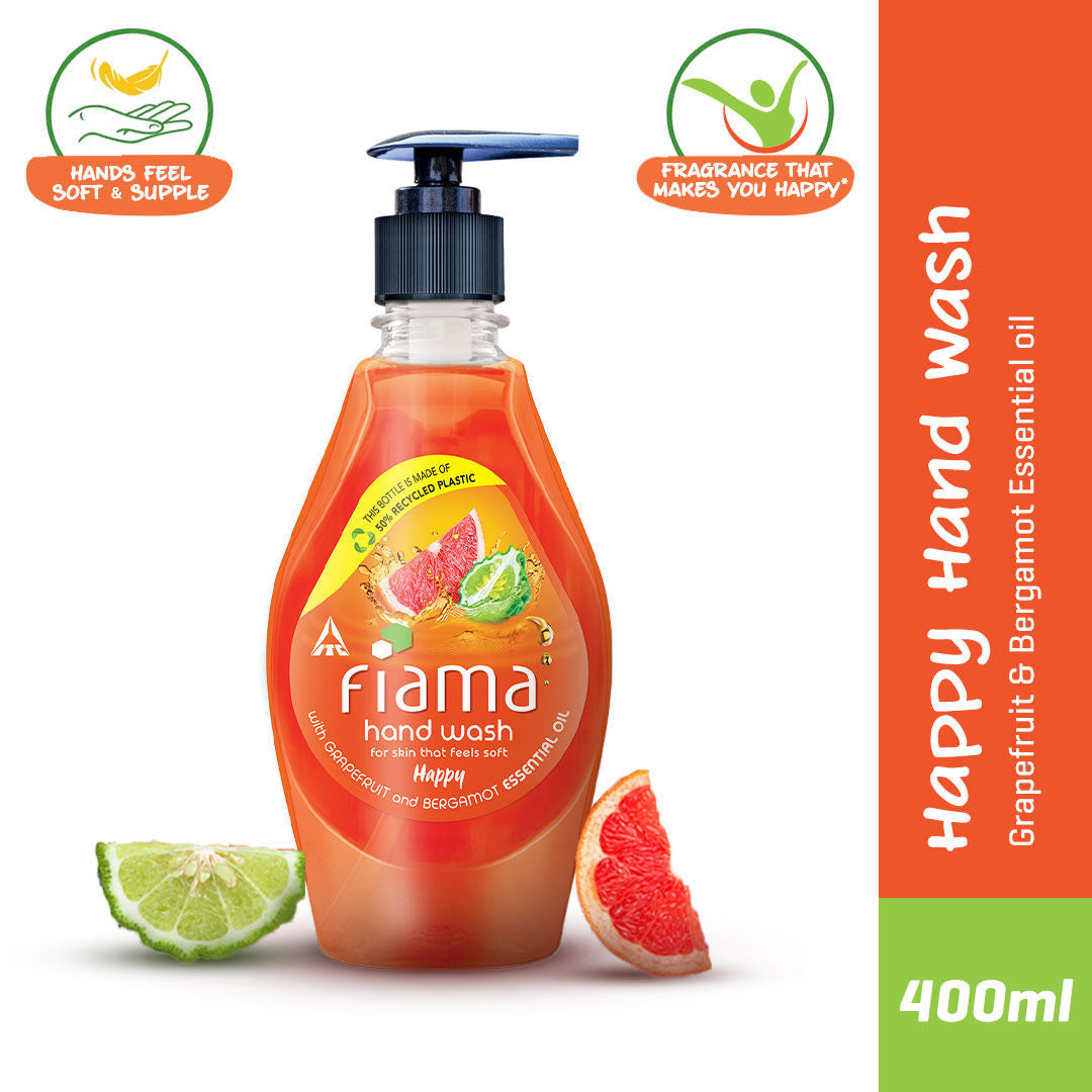Fiama Happy Hand Wash, Grapefruit Oil & Bergamot Oil Extract Handwash For Soft And Supple Hands, 400ml Buy at Indicrest Image 6