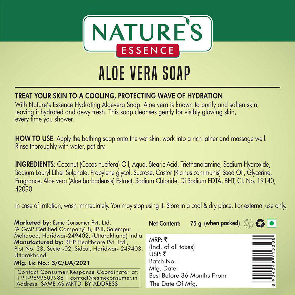 Nature's Essence Hydrating Aloe Vera Soap, 75g Buy at Indicrest Image 7