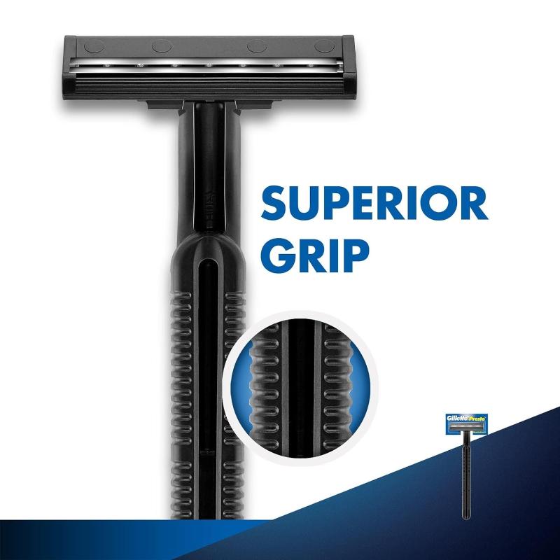 Gillette Presto Manual Shaving Razor Gift (Pack Of 5), 5 Pack Buy at Indicrest Image 3