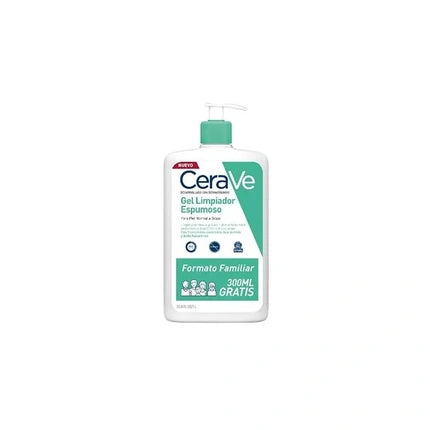 CeraVe Foaming Cleanser for Normal to Oily Skin, 1000ml Foaming Face & Body Cleansing Gel with Ceramides and Niacinamide