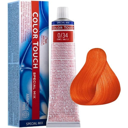 Wella Professionals Color Touch Special Mix 0/34 Gold Red Demi-Permanent Hair Color, 60ml