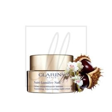 Clarins Nutri-Lumière Night Cream, 50ml – Nourishing & Revitalising Overnight Face Cream for Dry Mature Skin