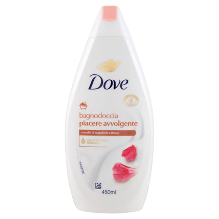 Dove Shower Gel Enveloping Pleasure with Almond Oil & Hibiscus, 450ml