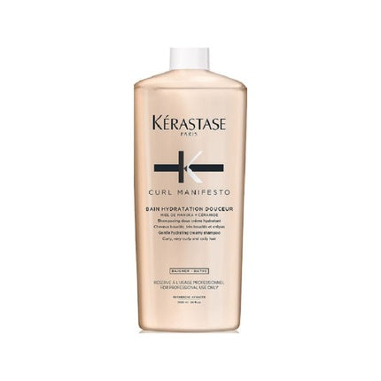 Kerastase Curl Manifesto Bain Hydratation Douceur Shampoo, 1000ml Professional Hydrating Shampoo for Curly Hair