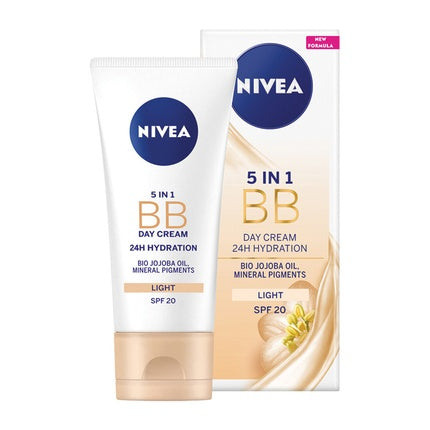 Nivea Essentials BB Cream 5 in 1 Light SPF20 Daily Tinted Moisturiser for Light Skin Tones