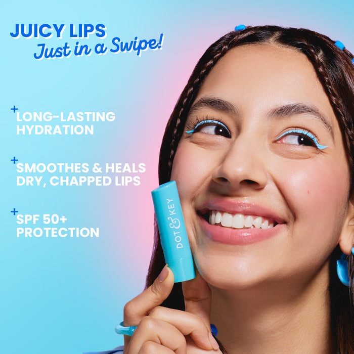 Dot & Key SPF 50+ Barrier Repair Hydrating Lip Balm, Blueberry Bliss Buy at Indicrest Image 5