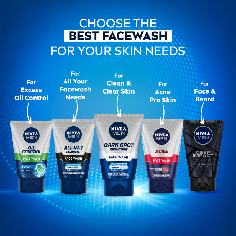 Nivea MEN Face Wash, Dark Spot Reduction, for Clean & Clear Skin with 10x Vitamin C Effect, 50g Buy at Indicrest Image 9