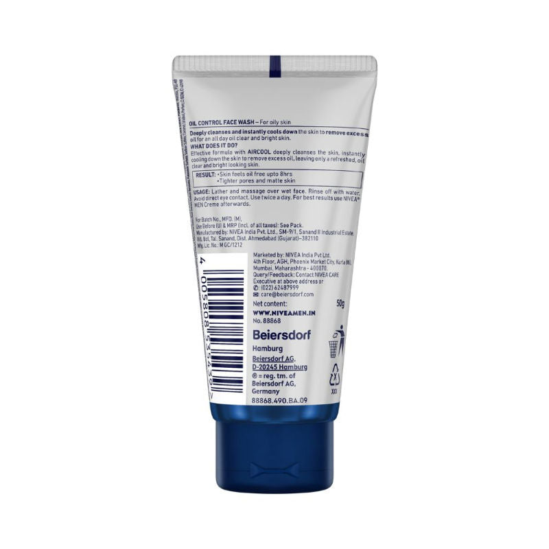 Nivea MEN Face Wash for Oily Skin, Oil Control for 12hr Oil Control with 10x Vitamin C Effect, 50g Buy at Indicrest Image 8
