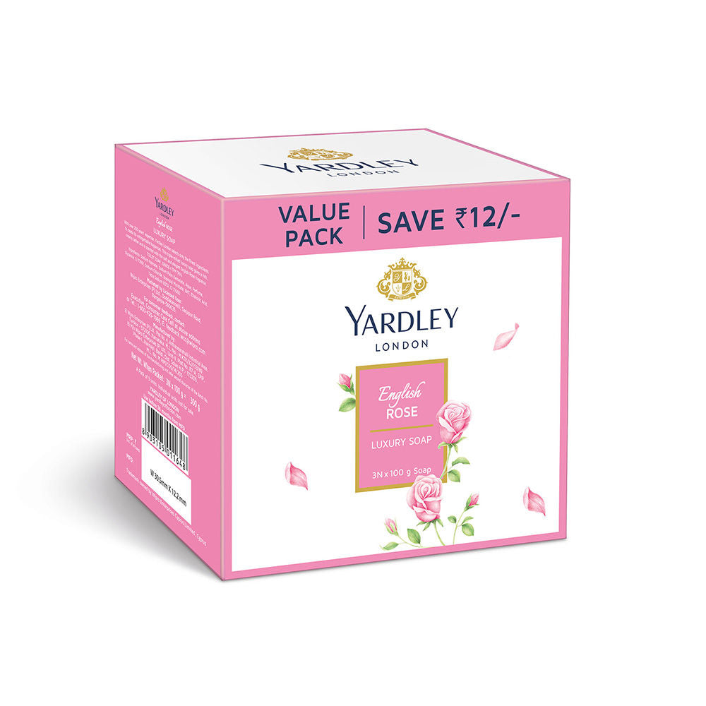 Yardley London English Rose Soap (Pack of 3), 300g Buy at Indicrest Image 2