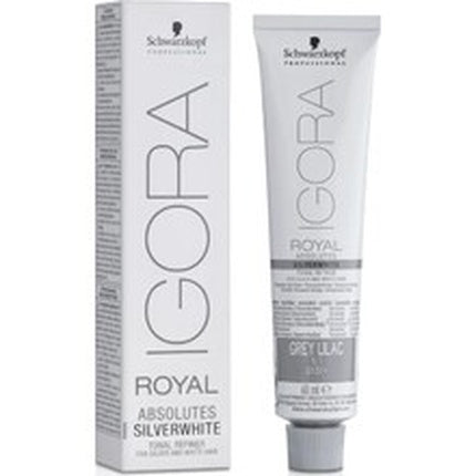 Schwarzkopf Professional Igora Royal SilverWhite Grey Lilac Permanent White Refining Colour Creme, 60ml