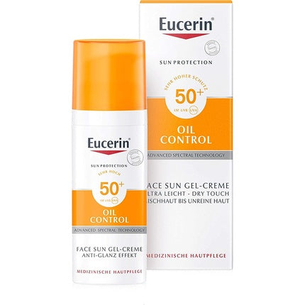 Eucerin Sun Gel-Cream SPF 50+ Face Cream, 50ml Lightweight Facial Sunscreen for Oily & Combination Skin