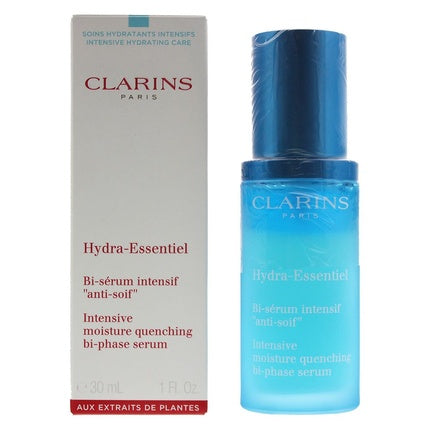Clarins Hydra-Essentiel Bi-Phase Hydrating Serum, 30ml – Daily Hydrating Face Serum for Dehydrated Skin