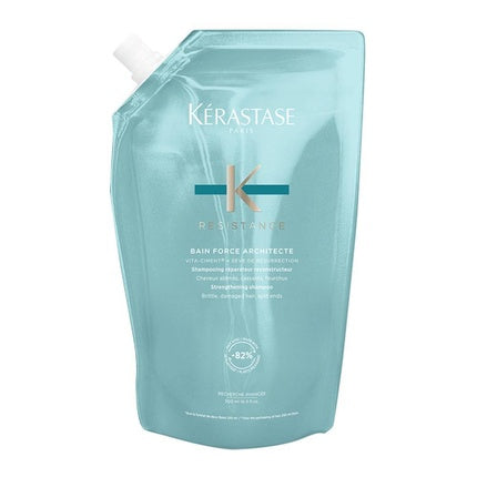 Kérastase Resistance Bain Force Architecte Strengthening Shampoo Refill for Very Damaged & Brittle Hair, 500ml