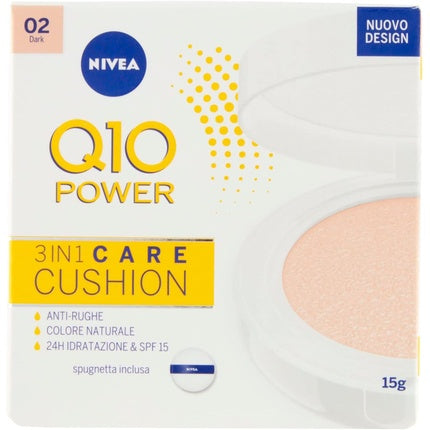 Nivea Q10 Plus Anti-Age 3 in 1 Skin Care Cushion 02 Dark Hydrating Cushion Foundation
