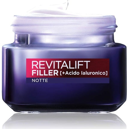 L'Oréal Paris Revitalift Filler Night Cream, 50ml Hydrating Overnight Face Moisturizer