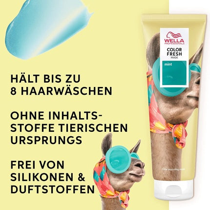 Wella Professionals Color Fresh Mask Mint Hair Treatment with Avocado Oil, 150ml