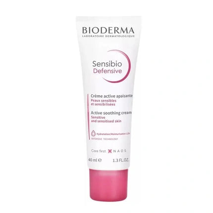 Bioderma Sensibio Defensive Light Soothing Cream for Sensitive Skin, 40ml Lightweight Face Moisturiser