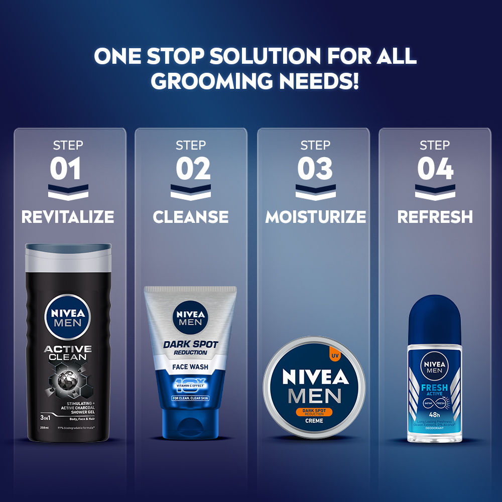 Nivea MEN Creme, Dark Spot Reduction, Non Greasy Moisturizer, Cream with UV Protect, 150ml Buy at Indicrest Image 8